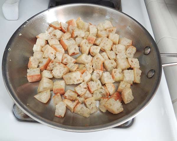 Toasting Croutons