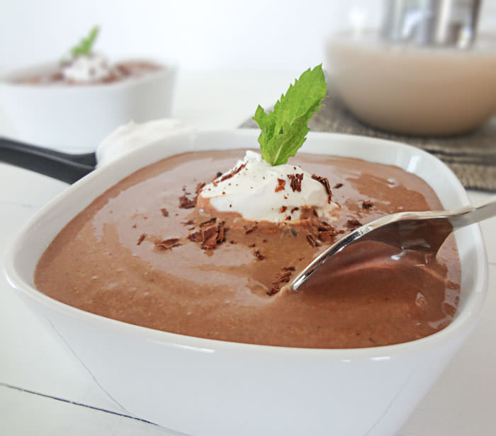 Chai Pudding with Spoon