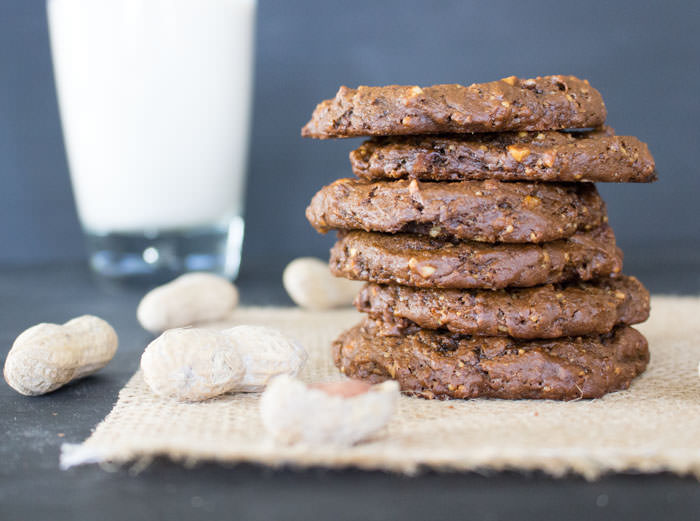 Peanut Butter Molasses Cookies Stacked