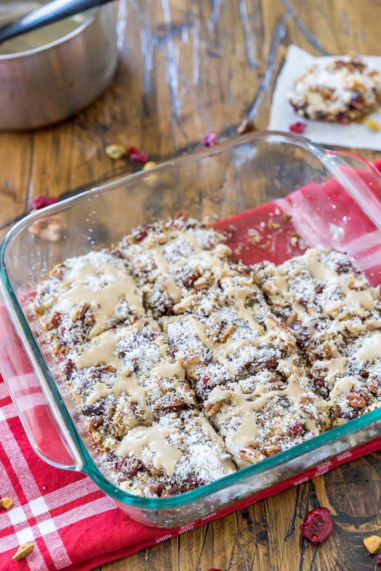 Magic Fruit Cake Bars with White Chocolate Drizzle | One Ingredient Chef