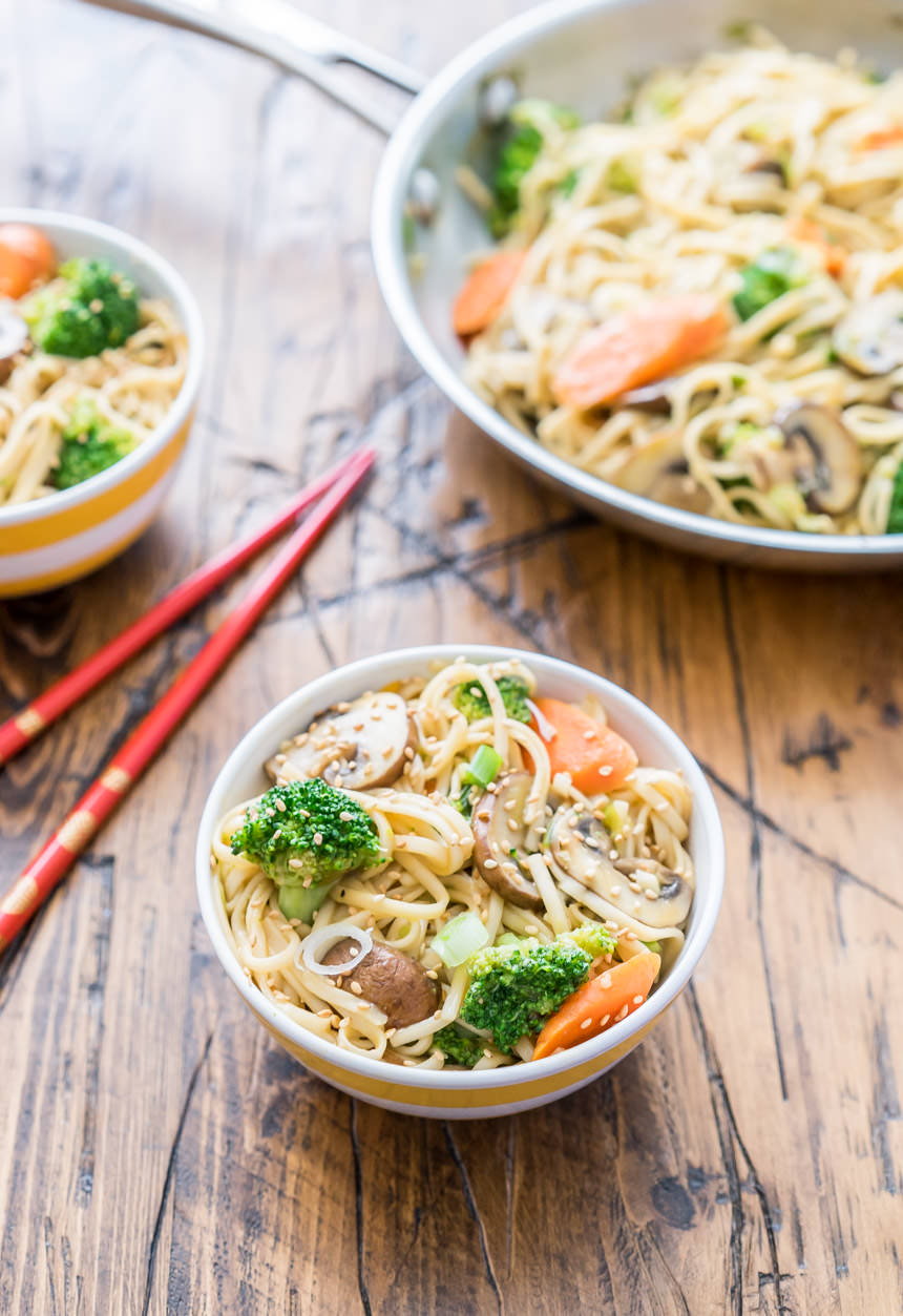 Miso Udon Noodle Soup Recipe With Tofu Broccoli And Carrots